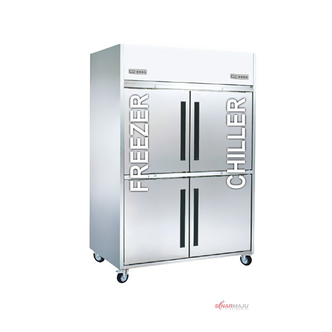Stainless Steel Upright Combi 4 Doors GEA Upright Freezer & Chiller D
